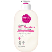 EOS strawberry dream body lotion bottle on a white background