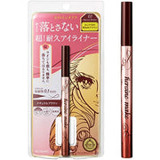 Eyeliner pencil with packaging featuring a woman's eye and hair.