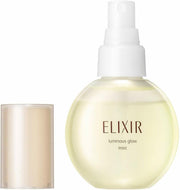 Shiseido Elixir luminous glow mist bottle with cap on a white background